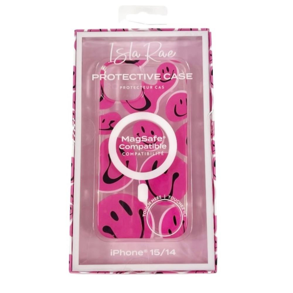 Isla Rae IPhone 15/14 Smiley Face Protective MagSafe Compatible Case NEW
